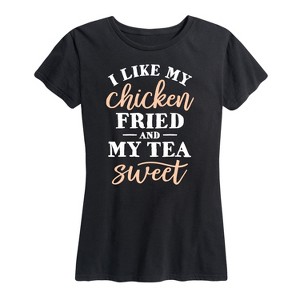 Women's - Country Casuals - Chicken Fried And Tea Sweet Short Sleeve Graphic T-Shirt - 1 of 4