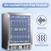 ZAFRO 24" Wine Refrigerator, 5.1 Cu.Ft Beverage Cooler, Under Counter Stainless Steel Beverage Cooler with Glass Door - 2 of 4