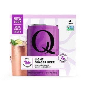 Q Mixers Light Ginger Beer - 4pk/222ml Cans - 1 of 4