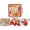 Elerevyo Women's Square Printed Satin Silky Neck Scarves Neckerchief 2Pcs 19.6"x19.6" - 2 of 4