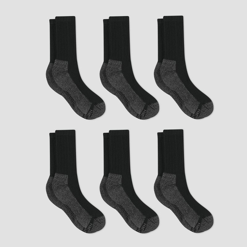 Hanes Men's Work Crew Socks 6pk - 6-12, 3 of 5
