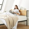 Best Price Mattress Kasi Metal Platform Bed with Panel Headboard Shelf Black - 4 of 4