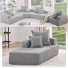 Special Frame U-Shaped Sectional Sofa: Luxe Boucle Floor Couch, Convertible, Spacious Foam-Filled - Ideal for Living Room - 2 of 4