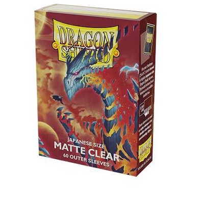 Dragon Shield 60 ct Japanese Matte Outer Sleeves Clear 60 ct Card Individual Pack