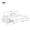 Sectional Sofa Couch, Pull Out Sleeper Sofa with Storage Rack Pull-out Bed Drop Down Table and USB Charger-ModernLuxe - 3 of 4