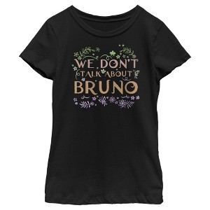 Girl's Encanto We Don't Talk About Bruno Tropical Leaves T-Shirt - 1 of 4