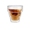 JoyJolt Pila Double Walled Espresso Glasses - Set of 4 Stackable Espresso Glass Cups - 3 oz - 3 of 4