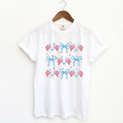 Simply Sage Market Women's Coquette Patriotic Chart Short Sleeve Garment Dyed Tee