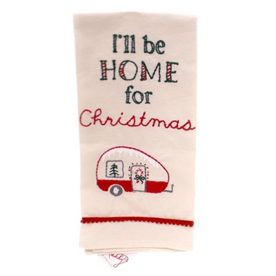 Tabletop 26.0" Home For Christmas Dish Towel Camper Kitchen Primitives By Kathy  -  Kitchen Towel