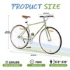INFURNIC Bicycles Single Speed Retro 700C Road Bike with Steel Frame and Double Caliper Brakes for City Riding, Light Green, 64.97"*24.41"*38.52" - 4 of 4