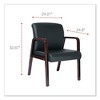 Alera Alera Reception Lounge WL Series Guest Chair, 24.21" x 24.8" x 32.67", Black Seat, Black Back, Mahogany Base - 2 of 4