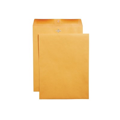 MyOfficeInnovations Clasp & Moistenable Glue Catalog Envelopes 10"L x 13"H Brown 100/BX 187039