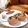 BRINJOY Handwoven Rattan Basket with Lid (9.06"D¡Á5.12"H) | Natural Wicker Storage Organizer for Kitchen, Living Room & Gifts - 4 of 4