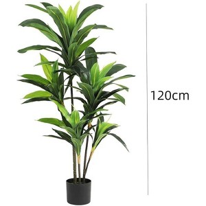 Artificial Dragon Tree in Pot - Tropical Fake Plant Decor for Living Room, Balcony, Bedroom, Office - 1 of 4