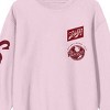 Schlitz Logo Art Crew Neck Long Sleeve Adult Cradle Pink Sweatshirt - 2 of 3