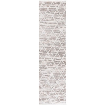 Mila MIL240 Power Loomed Indoor Runner Rug - Beige/Ivory - 2'2"x8'- Safavieh