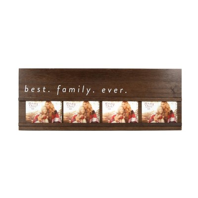 Photo Slide Collage Best Family Ever Deep Brown/White - New View