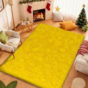 Soft Shag Area Rug 6x9 for Living Room or Bedroom, Fluffy Non-Slip Plush Carpet, Cozy Fuzzy Indoor Rug for Kids Room - 1 of 4