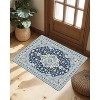 Washable Area Rug for Living Room, Bedroom, Dining, Vintage, Non-Slip, Stain-Resistant - 3 of 4
