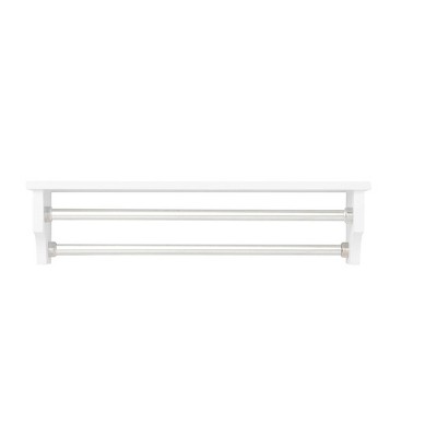 Bolton Bathroom Storage Cubby & Towel Bar Wall Shelf