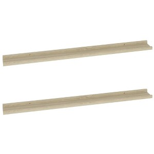 vidaXL Wall Shelves 2 pcs Sonoma Oak 39.4"x3.5"x1.2" - 1 of 1