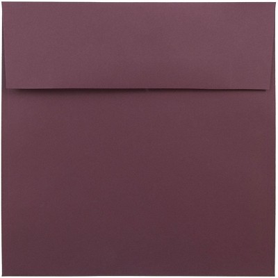 JAM Paper 8.5 x 8.5 Square Invitation Envelopes Burgundy 25/Pack (36395841)