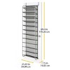 36 Pair Over-The-Door Shoe Closet Organizer Rack for 36 Pairs, 12 Tier, Metal, Gray - 2 of 4