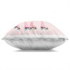 Stupell Industries Funny Giraffe Wearing Roller Skates Over Pink Indoor Decorative Throw Pillow, 18 x 18 - 2 of 3
