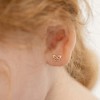 Girls' Dainty CZ Butterfly Screw Back 14k Gold Earrings - In Season Jewelry - 3 of 4