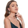 Two-Tone Boho Oval Earrings | Irregular Statement Jewelry for Women - 4 of 4
