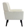 Modern Soft Linen Material Ergonomics Accent Chair Living Room Chair Bedroom Chair Home Chair With Black Legs - 3 of 4