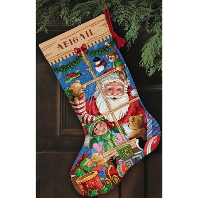Dimensions Gold Collection Counted Cross Stitch Kit 16" Long-Santa's Toys Stocking (18 Count)