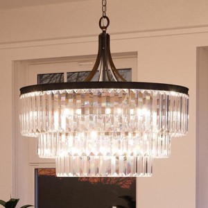 Urban Ambiance Luxury Traditional Traditional Chandelier,  29-1/4"H x 28"W,  Olde Bronze Finish, UHP2464 - 1 of 4