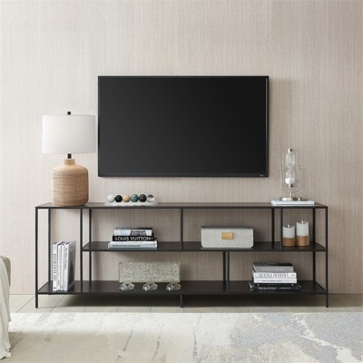 Winthrop 70" Blackened Bronze TV Stand with Metal Shelves