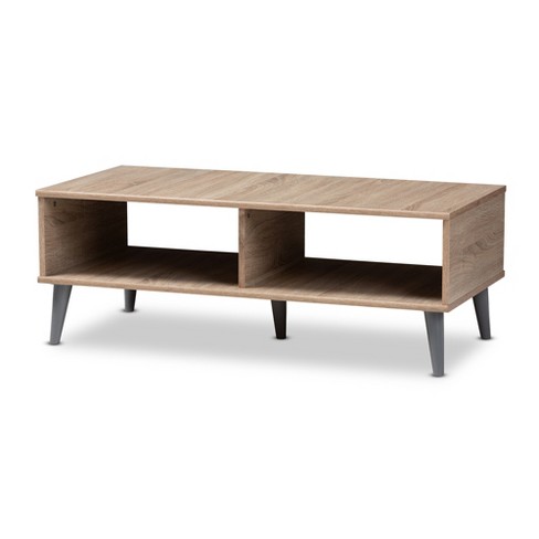 Pierre Coffee Table Oak Brown/gray - Baxton Studio: Mid-century Modern ...