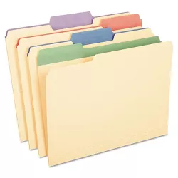 Pendaflex Color Tab File Folders 1/3 Cut 3/4" Exp. Letter 50/BX 84101