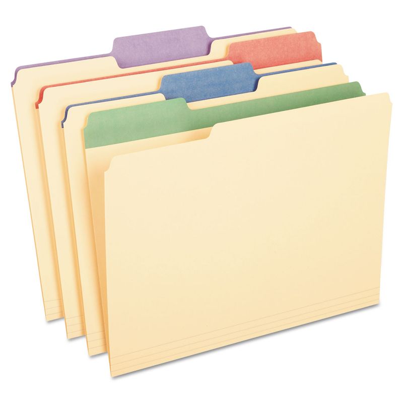 Pendaflex Color Tab File Folders 1/3 Cut 3/4" Exp. Letter 50/BX 84101, 1 of 8