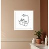 HomeRoots Empty Toilet Paper Roll White Framed Print Wall Art - 2 of 3