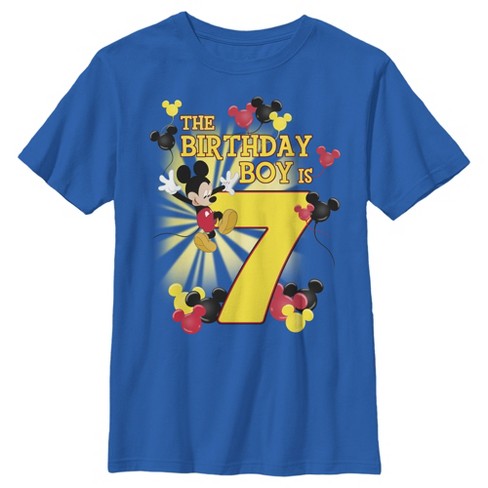 Boy's Mickey & Friends The Birthday Boy is 7 T-Shirt - image 1 of 4