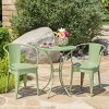 Outdoor Furniture Set, Metal Dining Set For Outdoor,  Stackable Water-Resistant Armrest Chairs-Coolbibila - 3 of 4