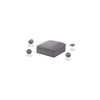 Meridian Furniture,Serene Grey Linen Textured Fabric Deluxe Comfort Modular Ottoman - 4 of 4