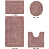 Lux Premium 100% Cotton Tufted Solid Reversible 4 Piece Bath Rug Set – Ultra-Soft, Water-Absorbent, Durable, Machine Washable Bathroom Rug - 2 of 4