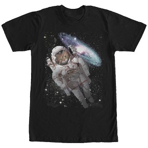 Men's Lost Gods Cat Astronaut Space Galaxy T-Shirt - 1 of 4