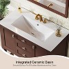 Tribesigns 36" Bathroom Vanity with Sink, Modern Bathroom Storage Vanity Cabinet with 3 Drawers, Brown - 4 of 4
