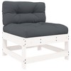 vidaXL Patio Lounge Set with Cushions Outdoor Furniture Set 7 Piece Solid Wood - White Pine - 4 of 4