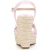 BLISSFUL STEP Women's Flower Platform Wedge Heel Open Toe Sandals - 3 of 4