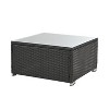 NicBex 7 Piece Outdoor PE Wicker Furniture Set with Tempered Glass Top Coffee Table,Patio Sectional Sofa Couch with 2 Pillows - 4 of 4