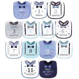 Hudson Baby Infant Boy Cotton Bibs 13pk, Ladies I Have Arrived, One Size - 1 of 4
