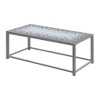 42" Tile Top & Metal Rectangular Coffee Table with Sturdy Base and Transitional Design for Living Room or Accent Use - 2 of 4