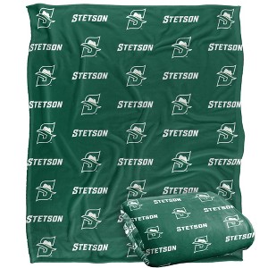 Stetson University Logo Pattern Silky Touch Blanket White 50x60 - 1 of 4